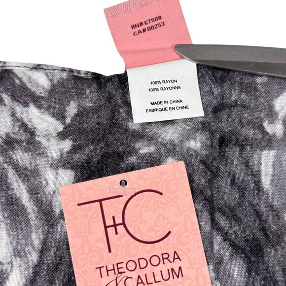 Theodora & Callum Caftan Dress One Size Beach Cover-Up Bird Printed Fringe Boho - Picture 7 of 10